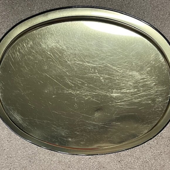 VTG Cookies of the World Maps Metal Oval Geographic Plate Tray Lid 14.2"x11.5" - Picture 4 of 9